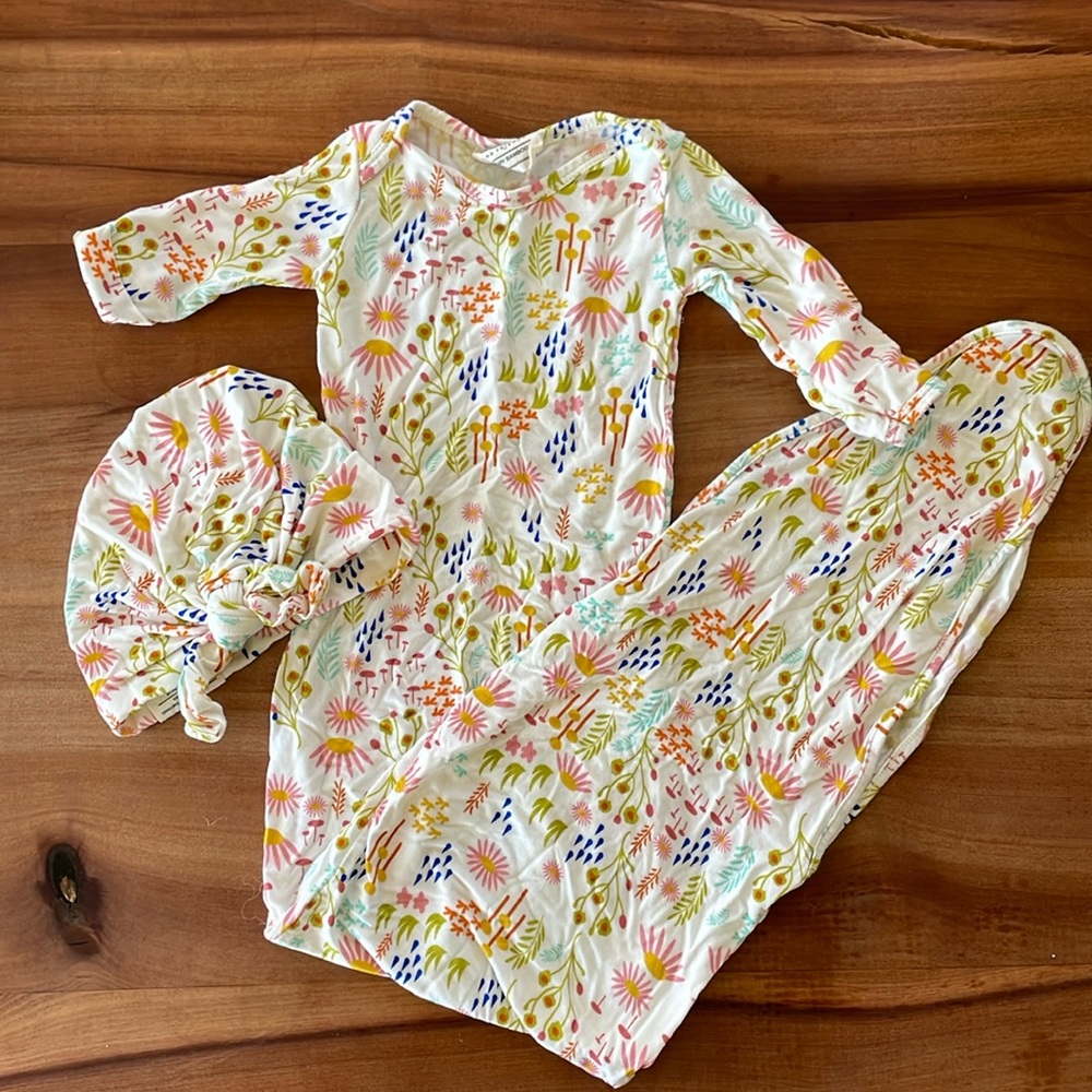 Bamboo Knotted Gown- bunting newborn set